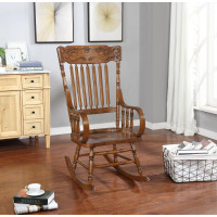 Coaster Furniture 600175 Windsor Back Rocking Chair Warm Brown